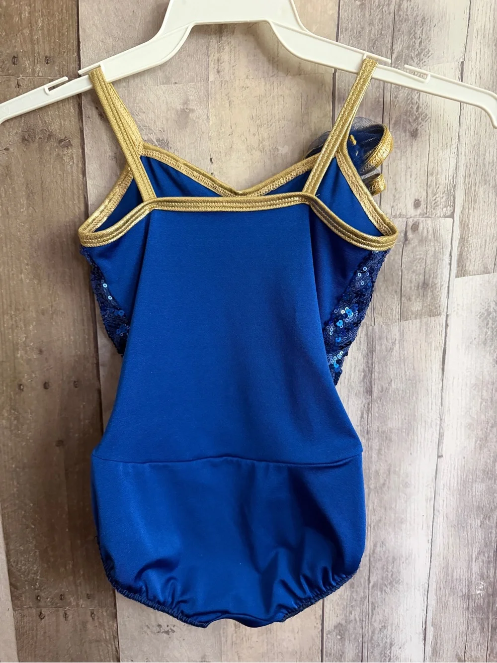 Blue and Gold Sequin Tutu Dress for Girls - Kids Dance Costume